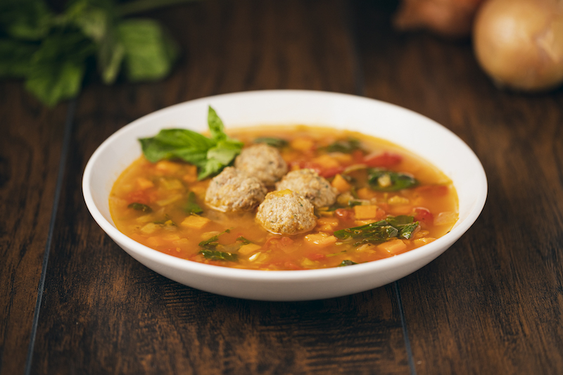 Tuscan Kale and Meatball Soup